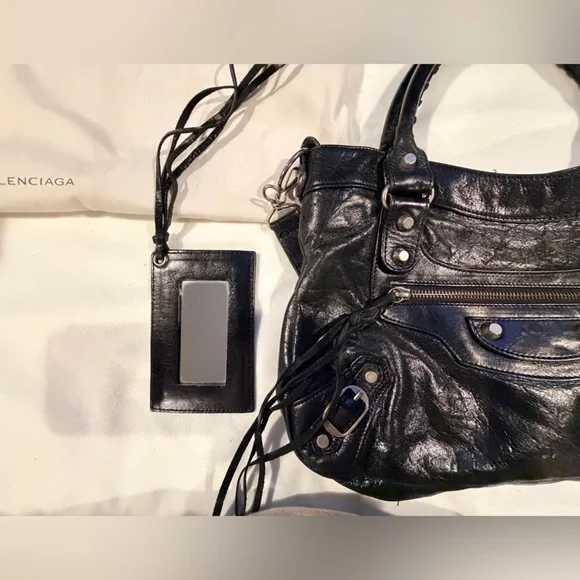 Black Leather Women's Bag - Picture 4 of 7